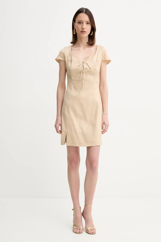 Льняное платье Guess ISABEAU W5GK41.WH5L2 бежевый SS25