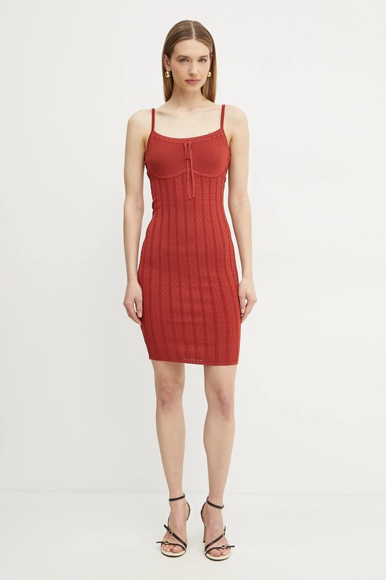 Guess sukienka REINA W5GK67.Z3NX0 pomarańczowy SS25