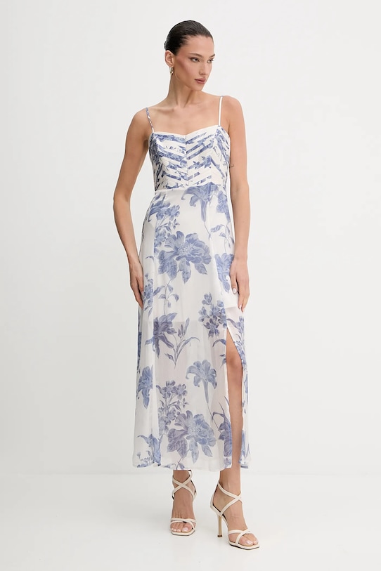 Рокля Guess ELLIE флорален син W5GT0L.WCWF2