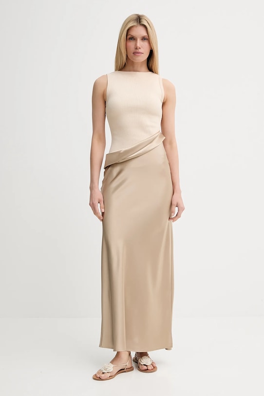 Nanushka rochie COBEE maxi bej NW25SSDR21175