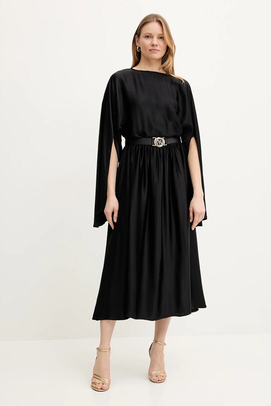 Guess vestito GIGI midi nero W5PK1L.WHHB0