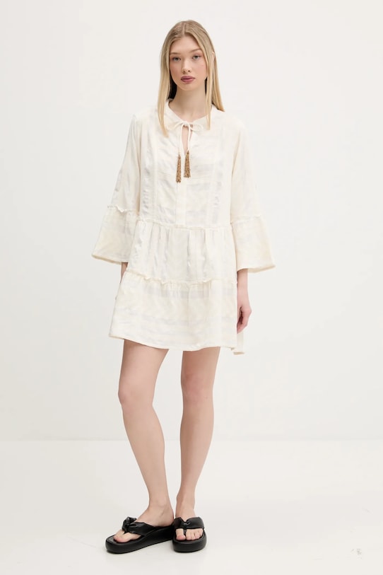 Šaty Superdry W8011916A.ZEA béžová SS25