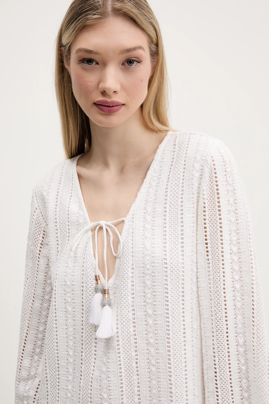 Superdry sukienka bawełniana W8011933A.71D beżowy