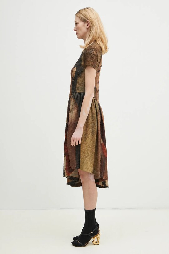 Andersson Bell dress Remy Printed Shirring atb1271w beige SS25