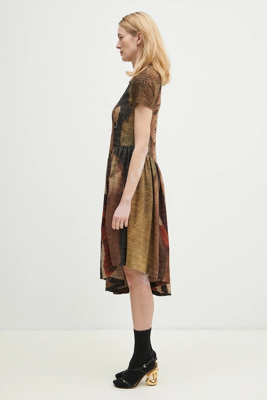 Andersson Bell sukienka Remy Printed Shirring atb1271w beżowy SS25