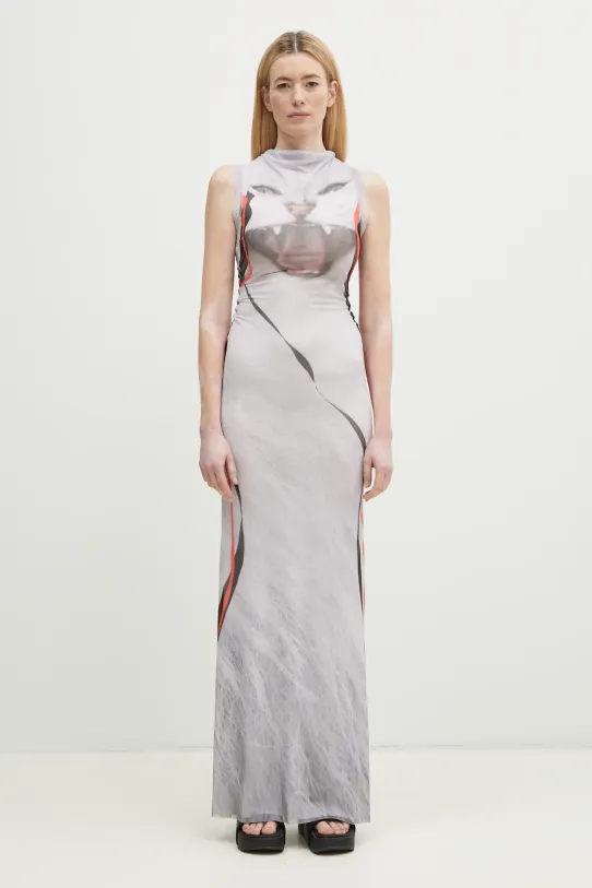 Φόρεμα Ottolinger Mesh Maxi στενό γκρί 101.500301.02