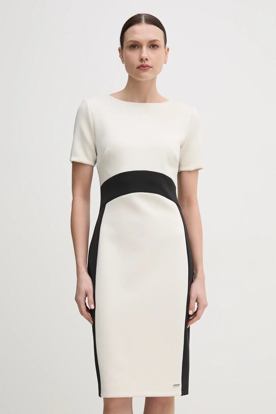 Šaty Calvin Klein pletenina béžová K20K208161