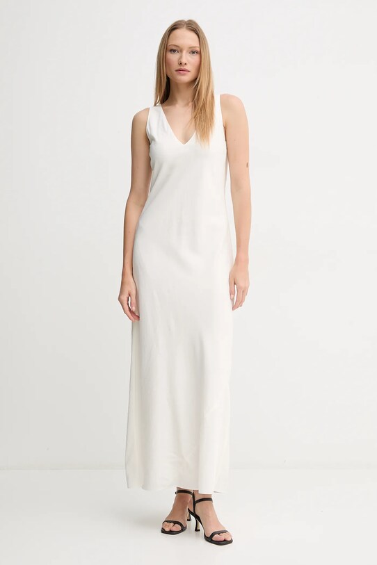 Šaty Calvin Klein s elastanom béžová K20K208355