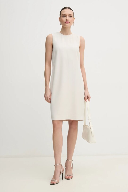 Calvin Klein sukienka tkanina beżowy K20K208390
