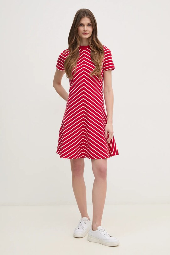 Хлопковое платье Tommy Hilfiger WW0WW45521 красный SS25