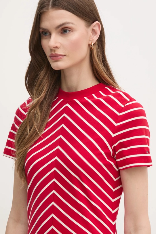 Хлопковое платье Tommy Hilfiger красный WW0WW45521