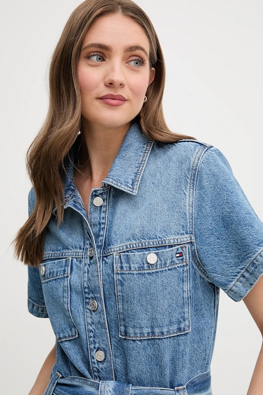 Tommy Hilfiger sukienka jeansowa niebieski WW0WW44380