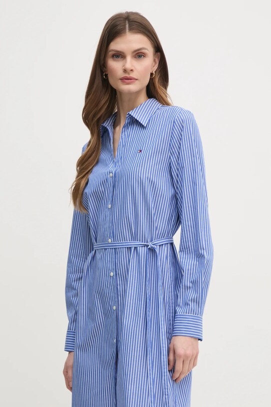 Odzież Tommy Hilfiger sukienka WW0WW45581 niebieski