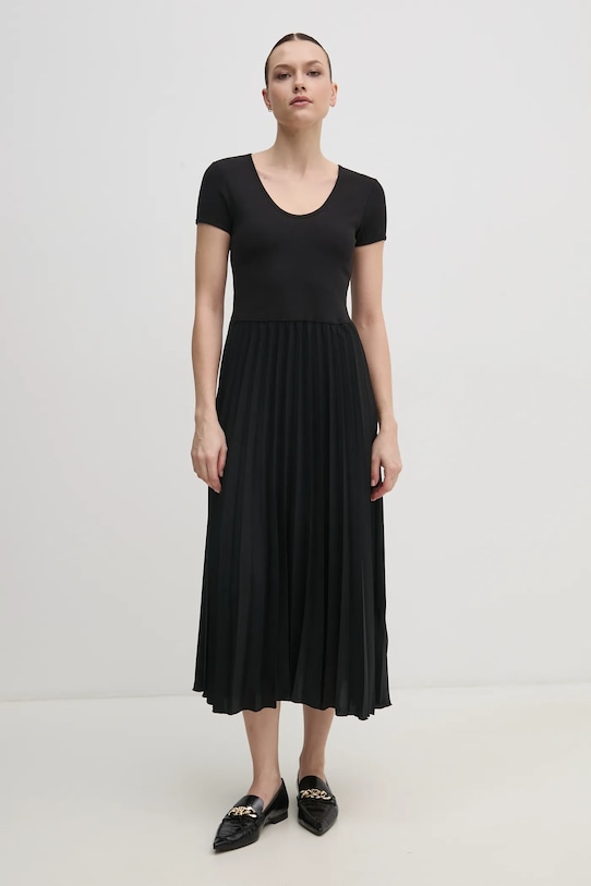 Tommy Hilfiger rochie midi negru WW0WW44618