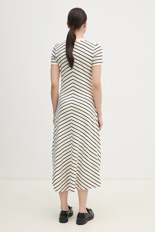 Îmbrăcăminte Tommy Hilfiger rochie din bumbac WW0WW44547 bej