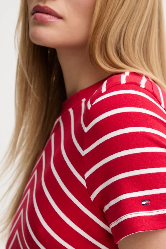 Pamučna haljina Tommy Hilfiger WW0WW44547 crvena