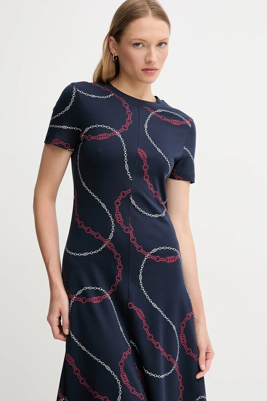 Tommy Hilfiger rochie din bumbac bleumarin WW0WW44547