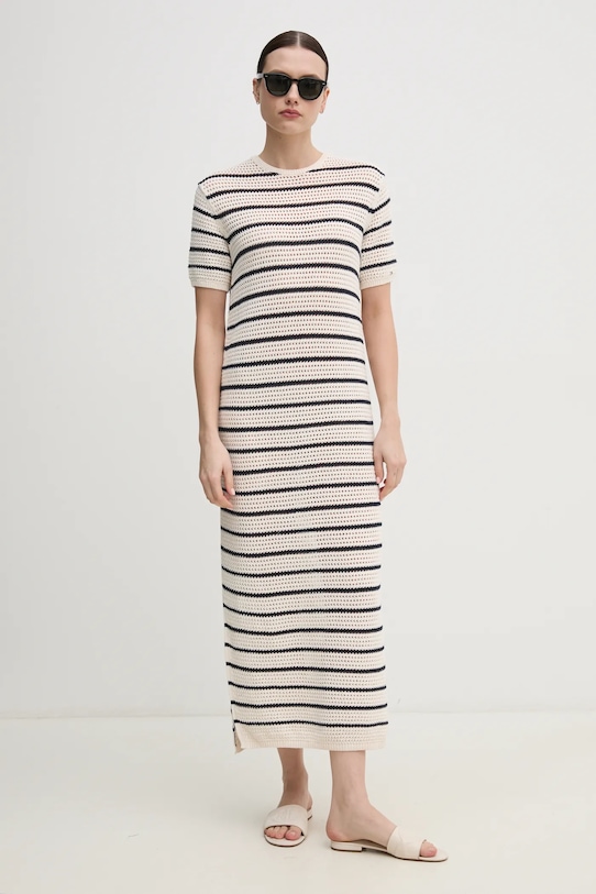 Платье Tommy Hilfiger узор бежевый WW0WW44489