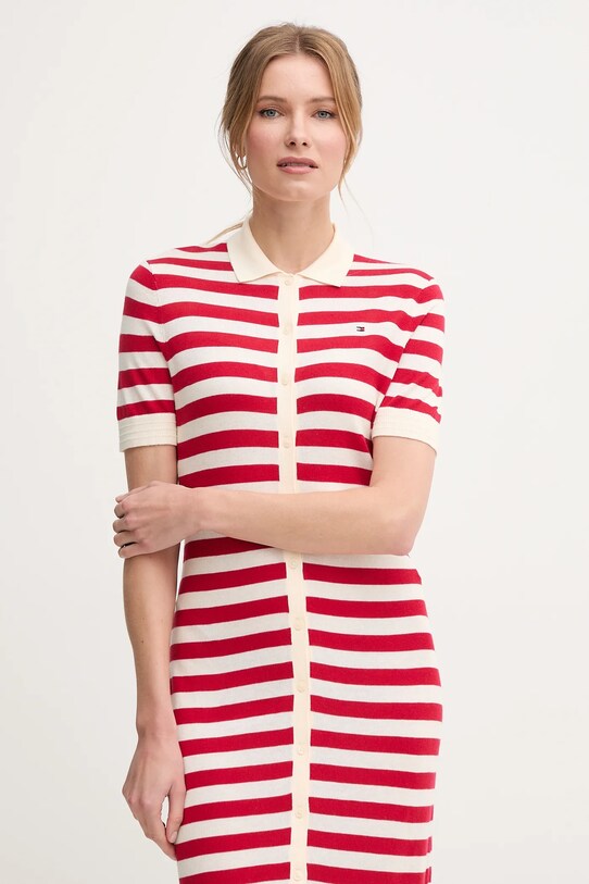 Φόρεμα Tommy Hilfiger κόκκινο WW0WW44529
