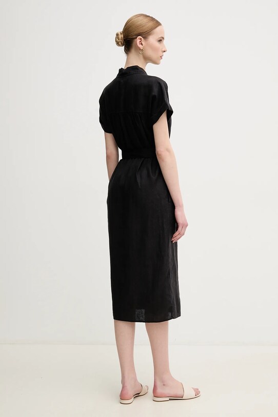 Дрехи Ленена рокля Tommy Hilfiger WW0WW44653 черен