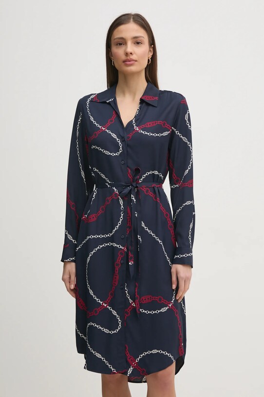 Сукня Tommy Hilfiger візерунок темно-синій WW0WW44665