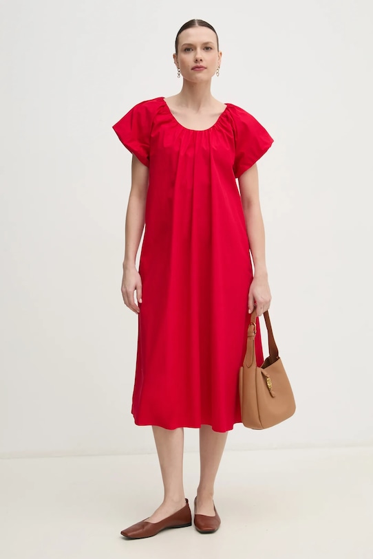 Памучна рокля Tommy Hilfiger червен WW0WW44667