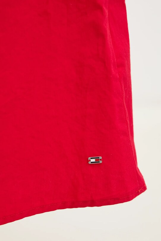 Tommy Hilfiger vestito in cotone WW0WW44667 rosso