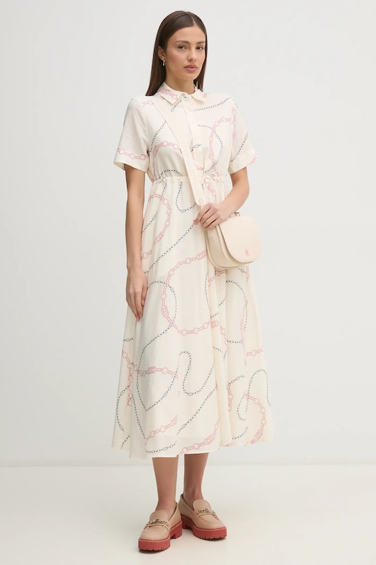 Tommy Hilfiger rochie WW0WW46009 bej SS25