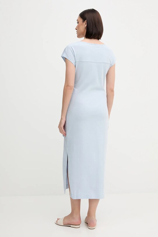 Бавовняна сукня Tommy Hilfiger WW0WW45159 блакитний SS25