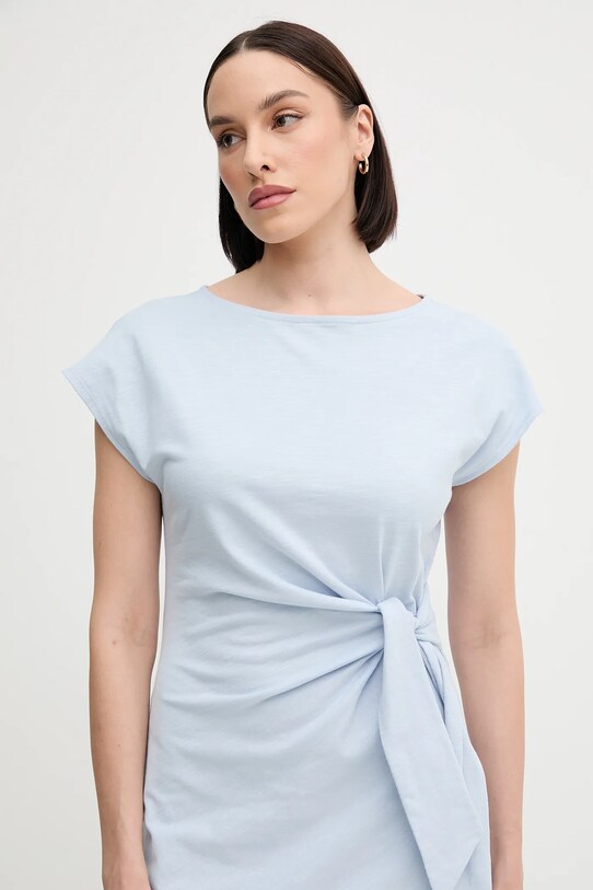 Бавовняна сукня Tommy Hilfiger блакитний WW0WW45159