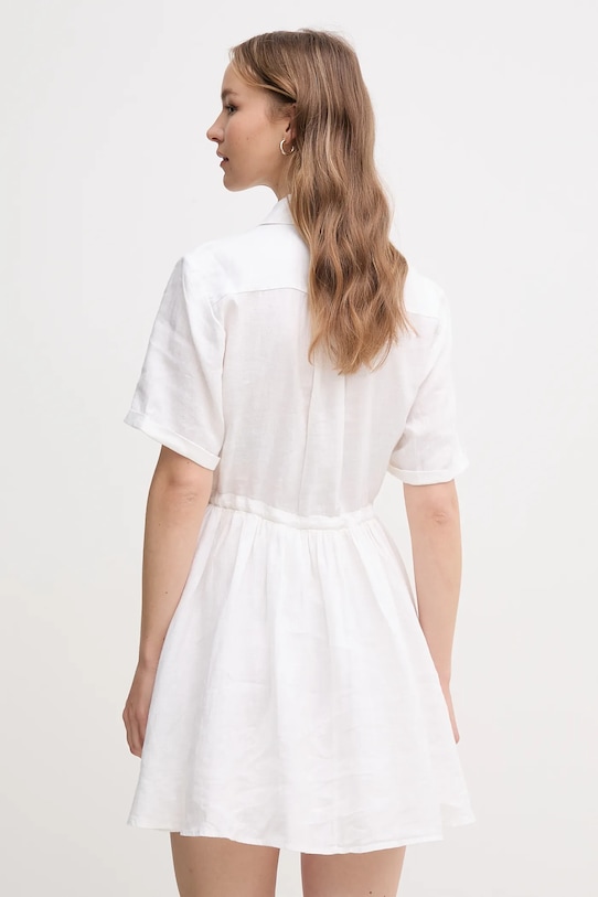 Îmbrăcăminte Tommy Hilfiger rochie din in WW0WW44672 alb