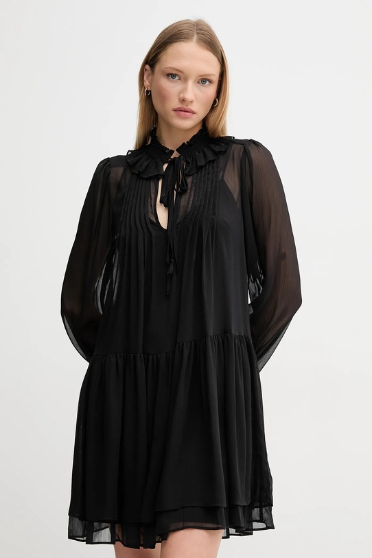Dkny rochie legat negru DD5G2H73