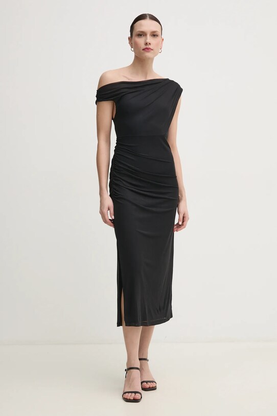 Dkny sukienka midi czarny DD5M1H45
