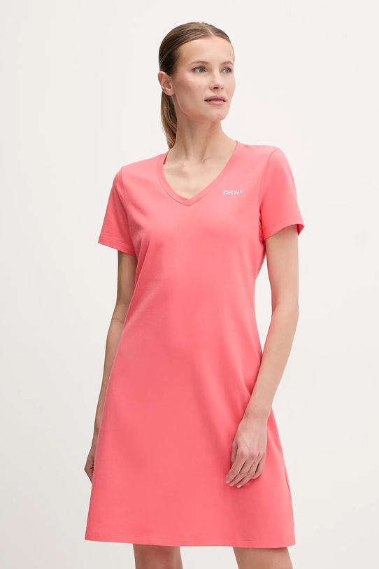 Dkny sukienka z elastanem różowy DP5D4902