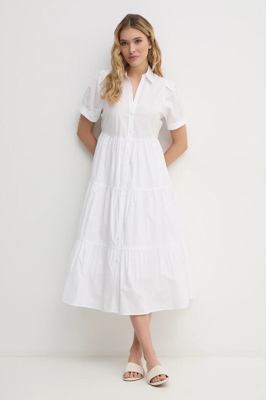 Dkny sukienka bawełniana bawełna biały DJ4D9004