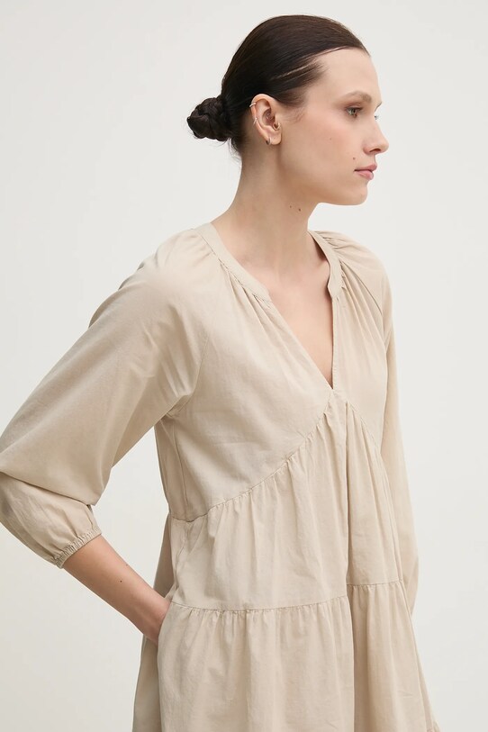 Dkny vestito in cotone beige DJ4D9021