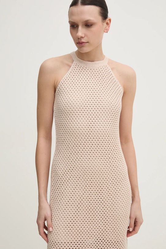 Dkny sukienka beżowy DJ5R0627