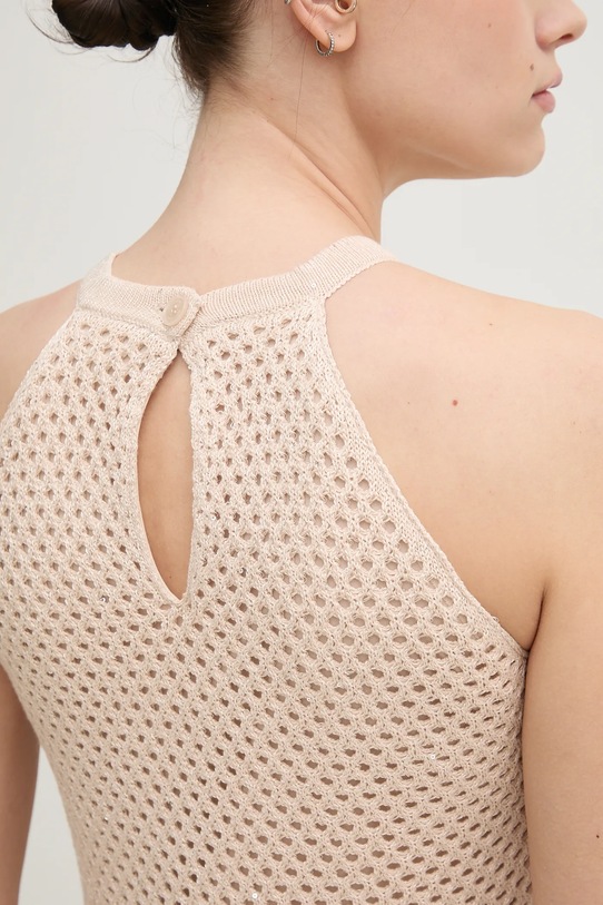 Dkny sukienka DJ5R0627 beżowy