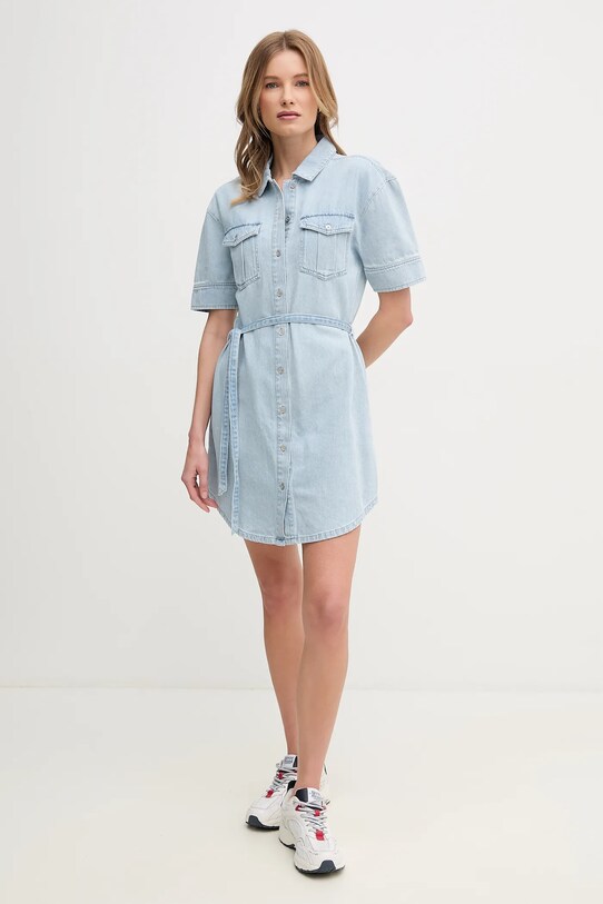 Dkny pamut ruha DJ4D9023 kék SS25