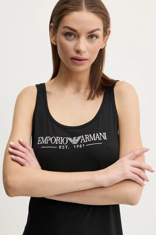 Ночная рубашка Emporio Armani Underwear EW000494.AF10881 чёрный SS25