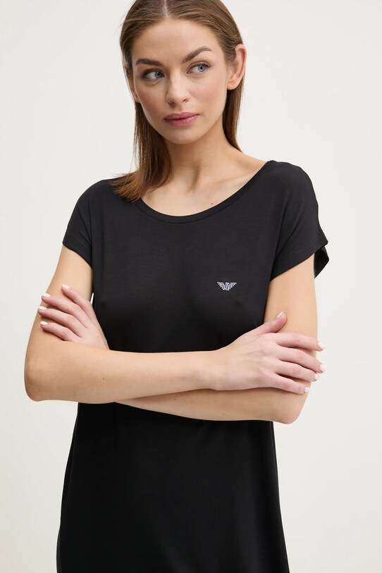 Ночная рубашка Emporio Armani Underwear EW000521.AF10889 чёрный SS25