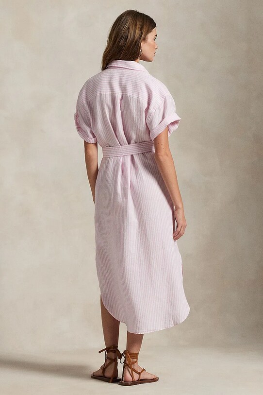 Льняна сукня Polo Ralph Lauren 211965843 білий SS25