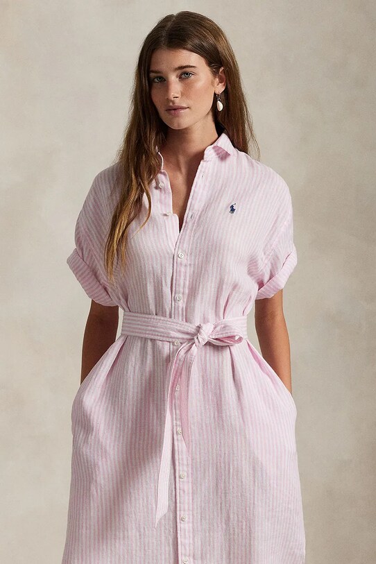 Одяг Льняна сукня Polo Ralph Lauren 211965843 білий