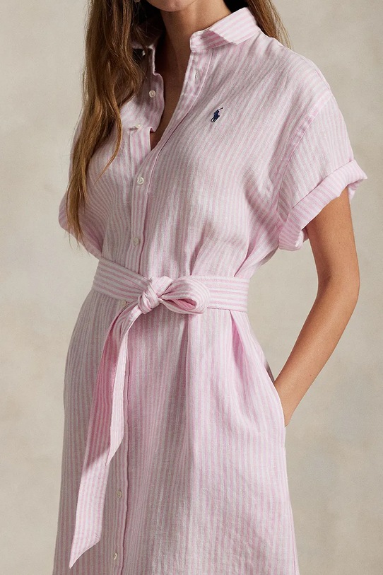 Polo Ralph Lauren sukienka lniana biały 211965843