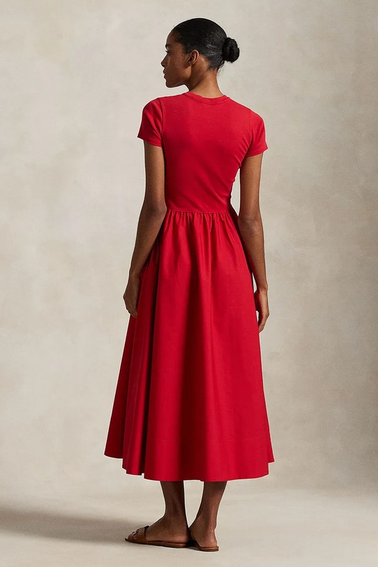 Бавовняна сукня Polo Ralph Lauren 211966311 червоний AW25