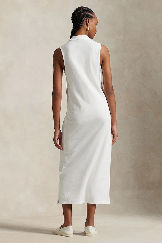 Pamučna haljina Polo Ralph Lauren 211968292 bijela SS25