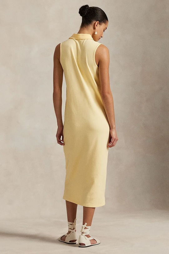 Polo Ralph Lauren sukienka bawełniana 211968292 żółty SS25