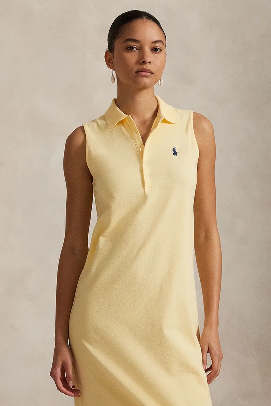 Odzież Polo Ralph Lauren sukienka bawełniana 211968292 żółty