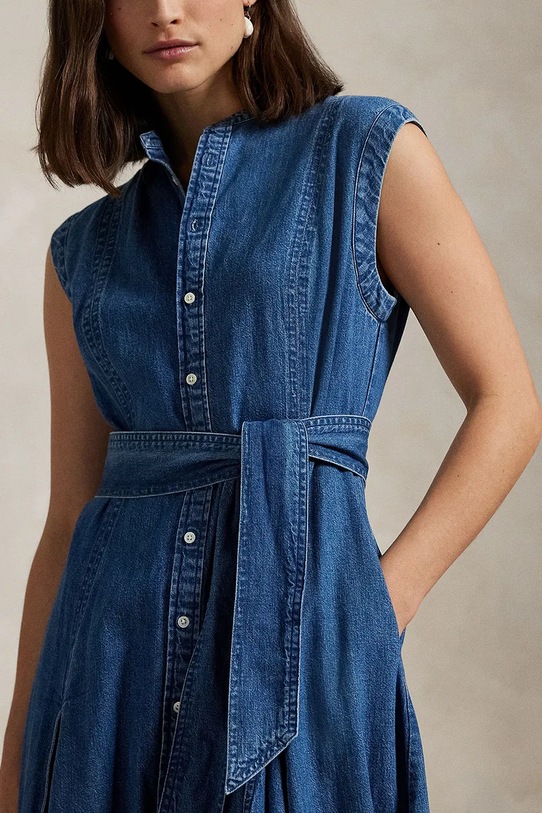 Polo Ralph Lauren rochie din denim bleumarin 211969142