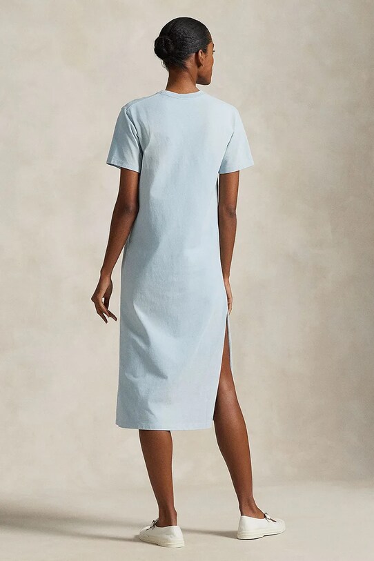 Polo Ralph Lauren rochie din bumbac 211971066 albastru SS25